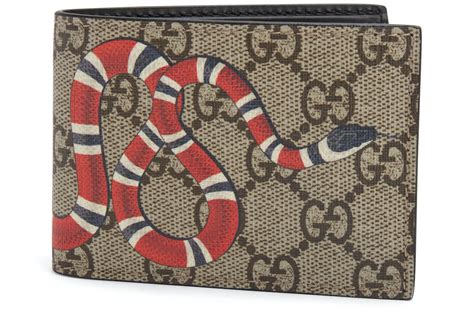 Gucci Bifold Wallet GG Supreme Kingsnake (4 Card 